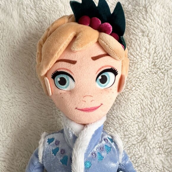 Disney Olafs Frozen Adventure Anna 18” Plush Doll Toy Blue Dress - Picture 3 of 8